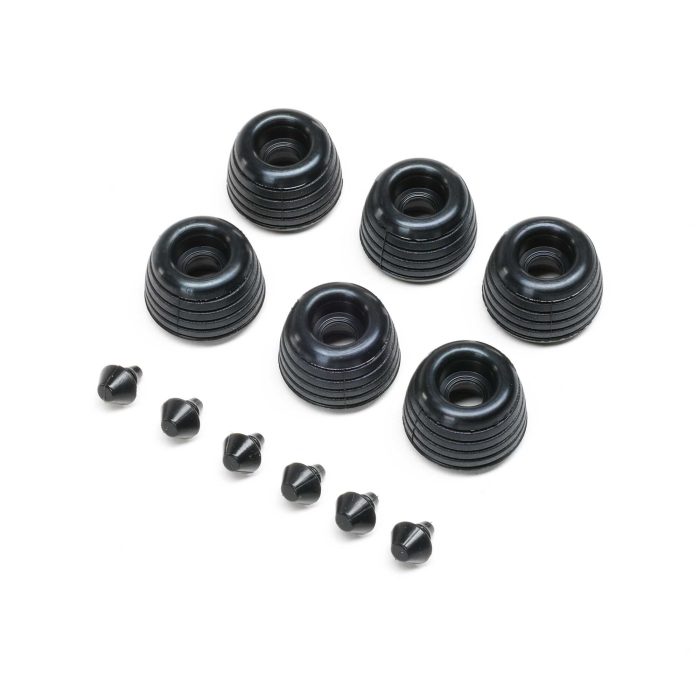 Rubber Lean Bar Wheels & Stops (6): Promoto-SM - Image 1