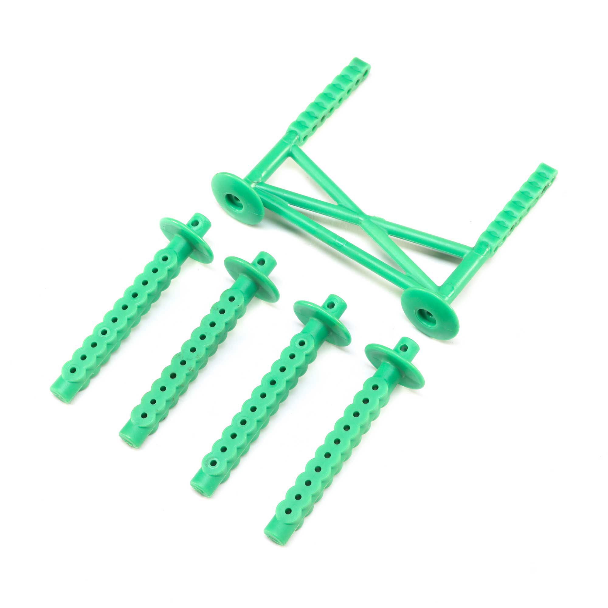 Rear Body Support and Body Posts Rear Body Support and Body Posts, Green: LMT - Image 1
