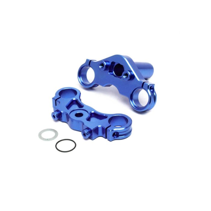 Aluminum Triple Clamp Set, Blue: Promoto-MX - Image 1