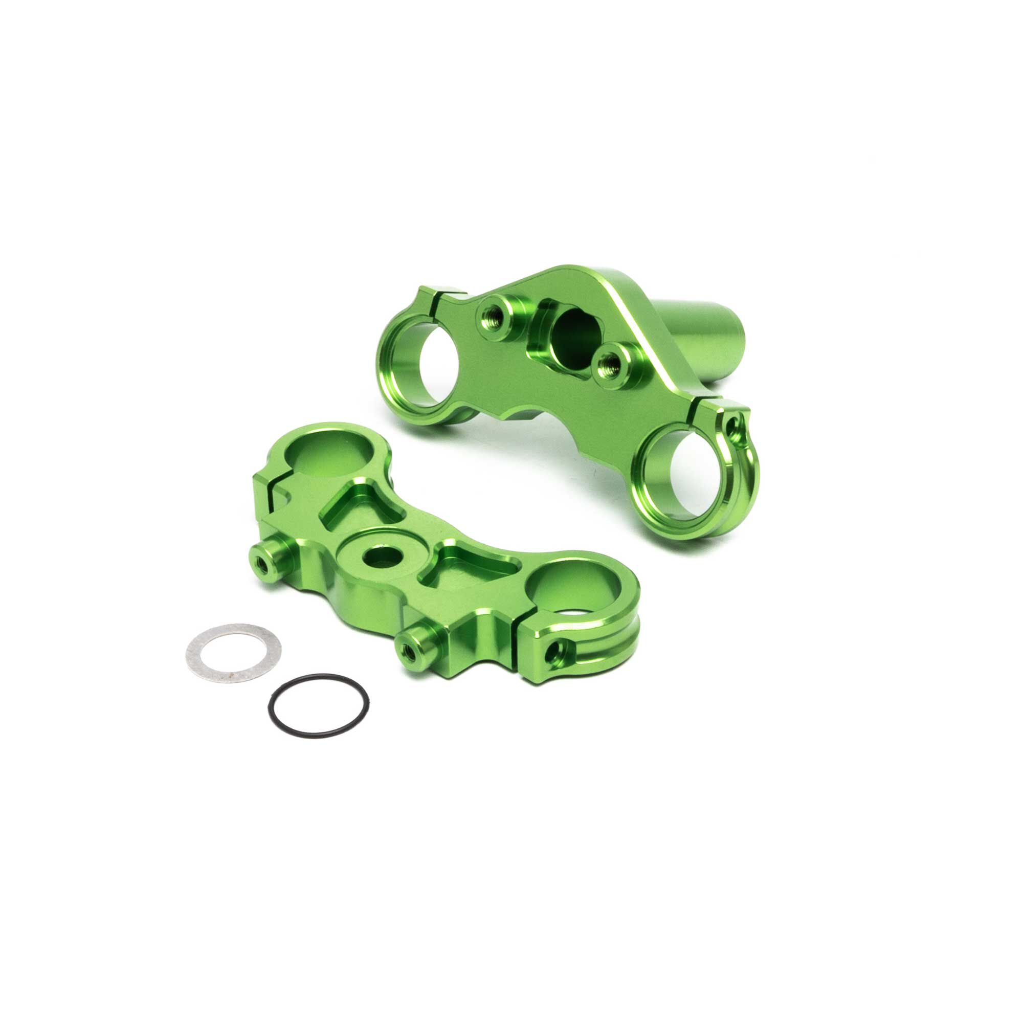 Aluminum Triple Clamp Set Aluminum Triple Clamp Set, Green: Promoto MX - Image 1