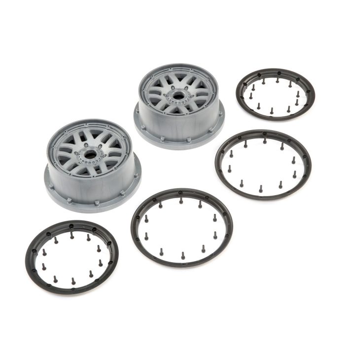 Wheel & Beadlock Set, Grey (2): 5ive-T 2.0 - Image 1