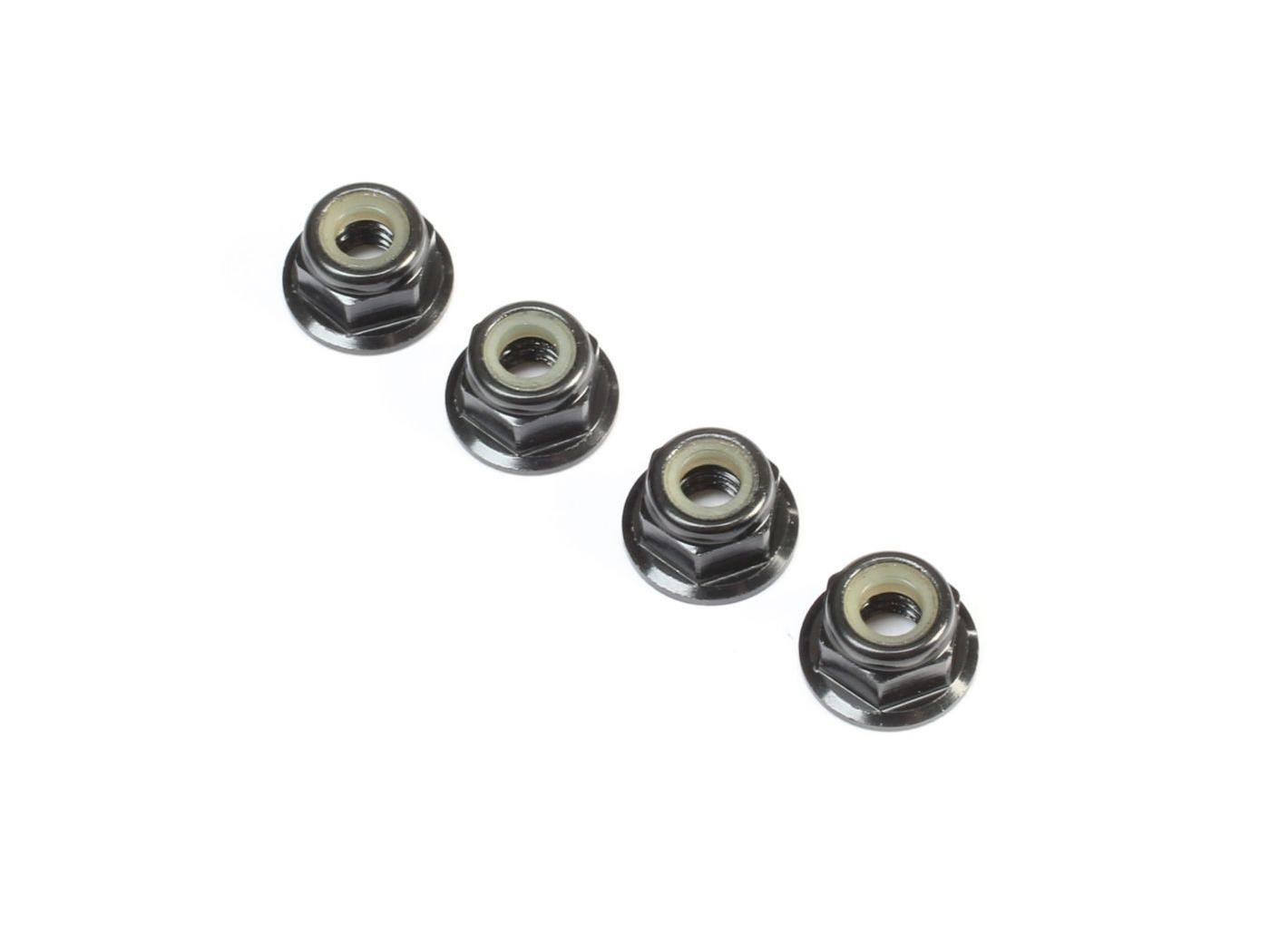 Black Alum Flanged Locknut Black Alum Flanged Locknut, M4 x 0.7mm x 7mm (4) - Image 1