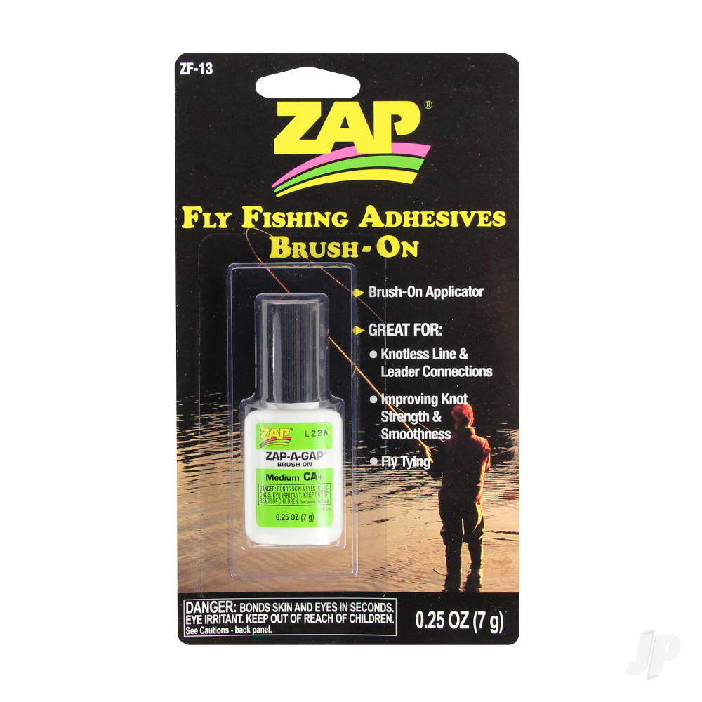 Fly Fishing Adhesives Zap-A-Gap Medium Brush On (0.25oz image_JP-ZAPZF-13