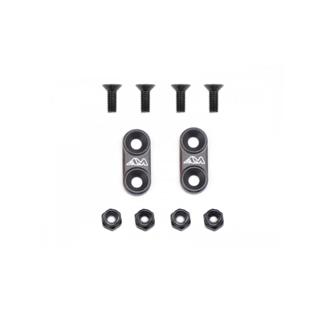 1/10 On-Road Alloy Wing Mounts - Grey AM030105