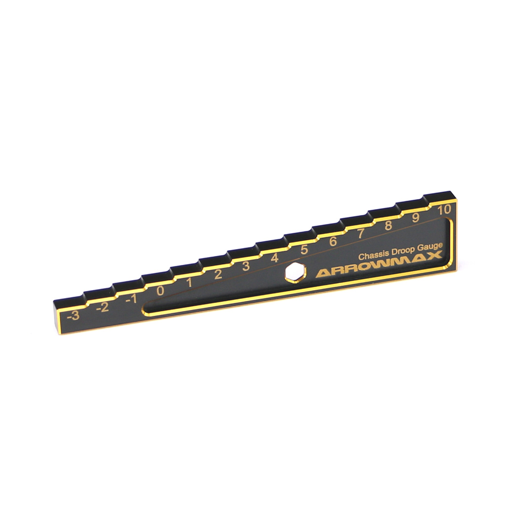 Chassis Droop Gauge -3to10mm - 1/10 Cars Blk Gold AM171012