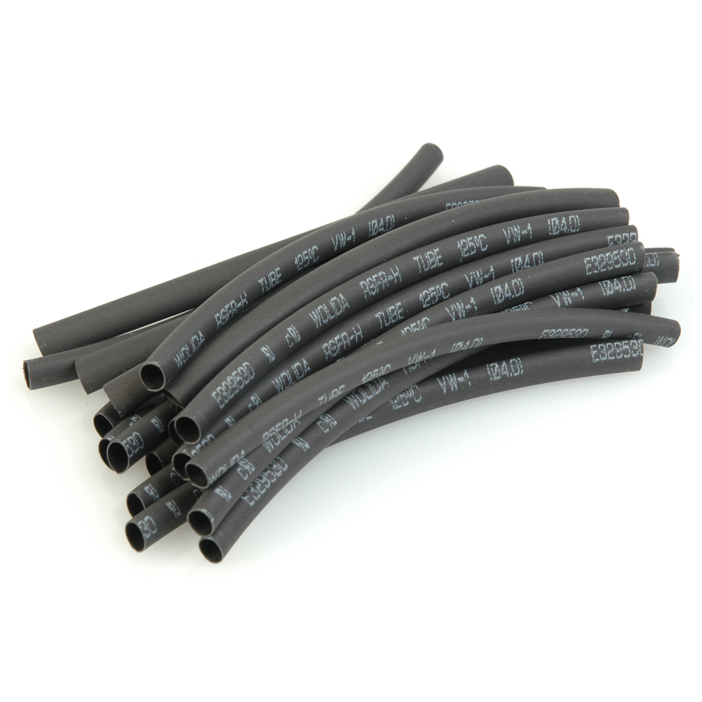 Heatshrink 4.0mm dia Black - 20pcs CR122