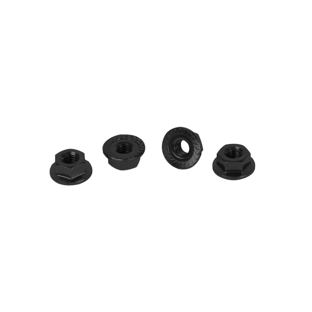 CORE RC - Serrated Alloy M4 Nuts - Black - pk4 CR196