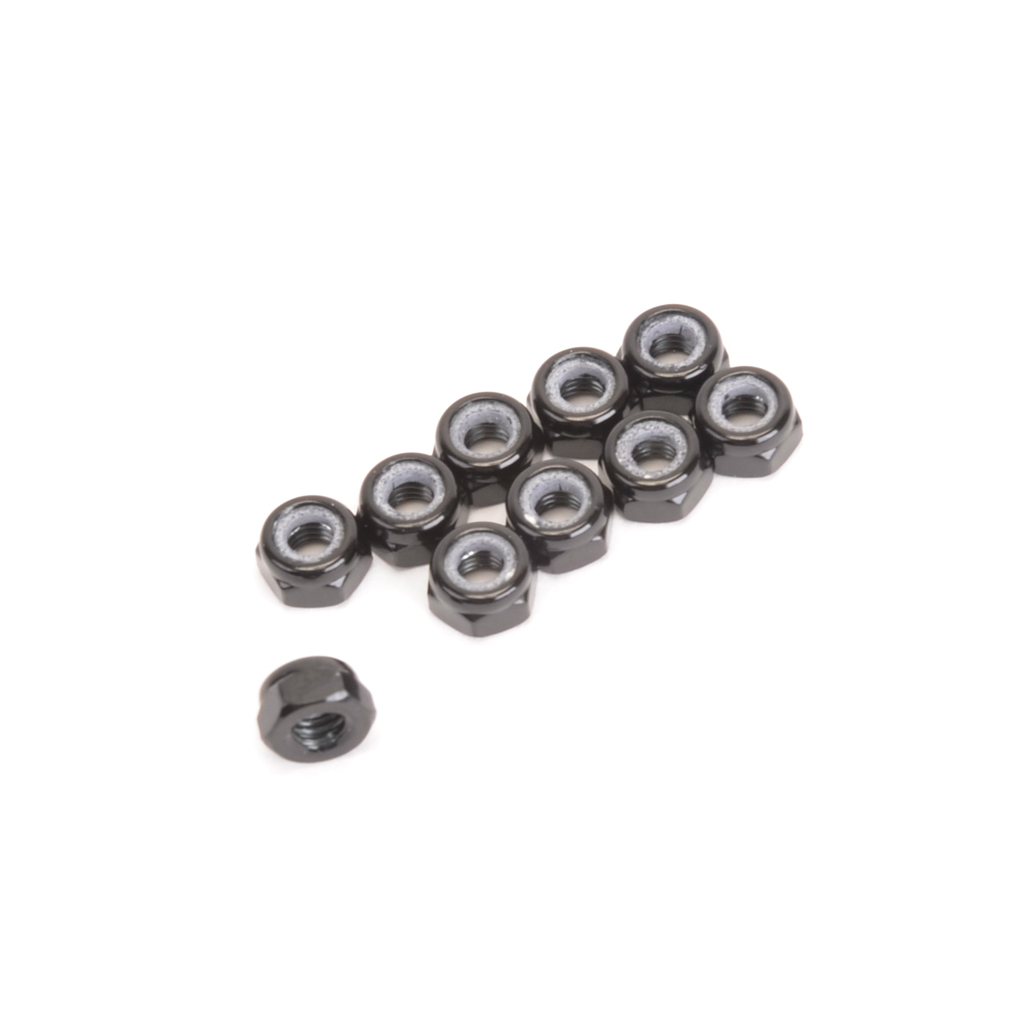 M3 Alloy Nyloc Nuts-Low Profile-Black pk10 CR517