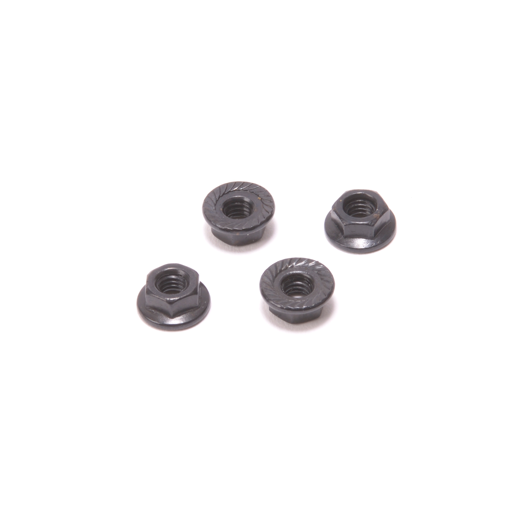 CORE RC - Serrated M4 Steel Black Wheel Nut pk4 CR879