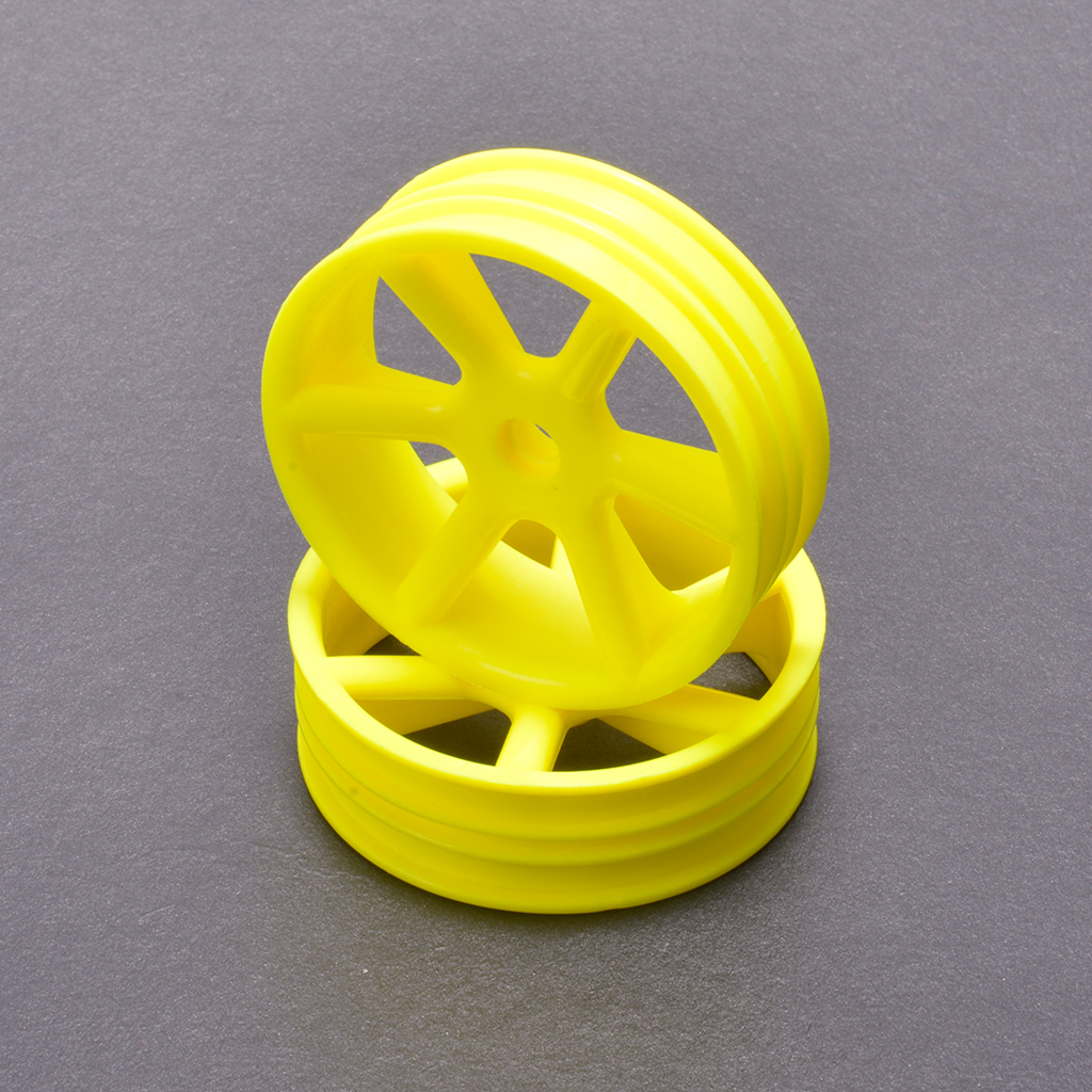 JC 6 Spoke 2.2 2WD Front Yellow Wheel Cougar 2K pr CR895