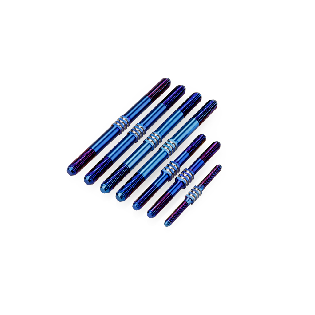 Tekno NB48 2.1 Fin Ti Turnbuckle Set - Blue (7pcs) JC5010-1