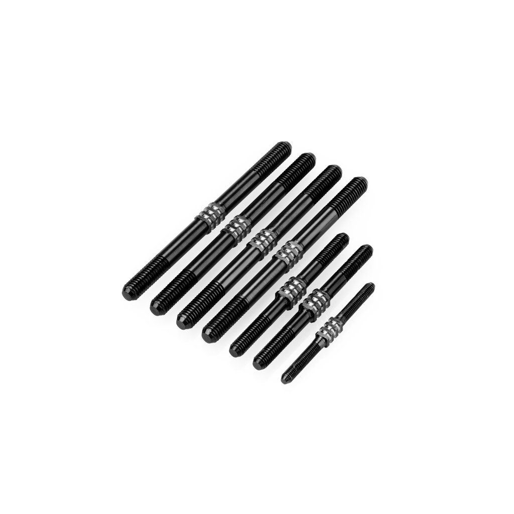 Tekno NB48 2.1 Fin Ti Turnbuckle Set -Black (7pcs) JC5010-2