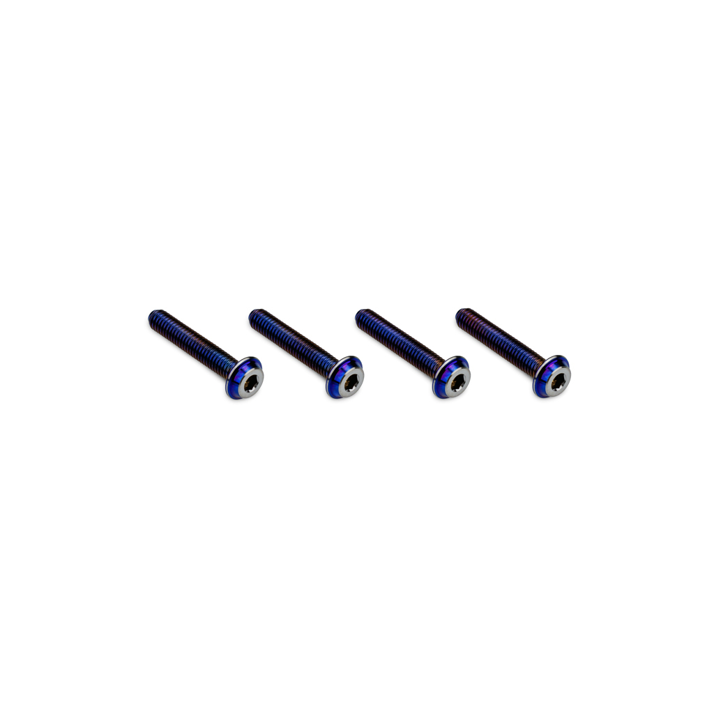 3x16mm Top Hat Titanium Screw - Burnt Blue - 4pc JC5042-1