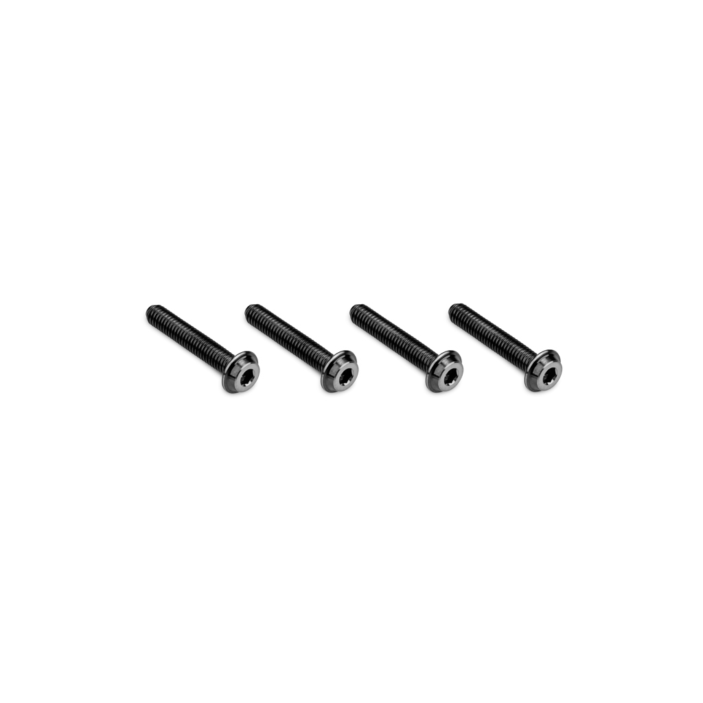 3x16mm Top Hat Titanium Screw-Stealth Black - 4pc JC5042-2