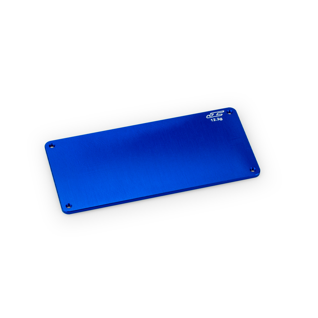 RC10B7 Aluminum Electronics Plate 12.3g - Blue JC5193-1