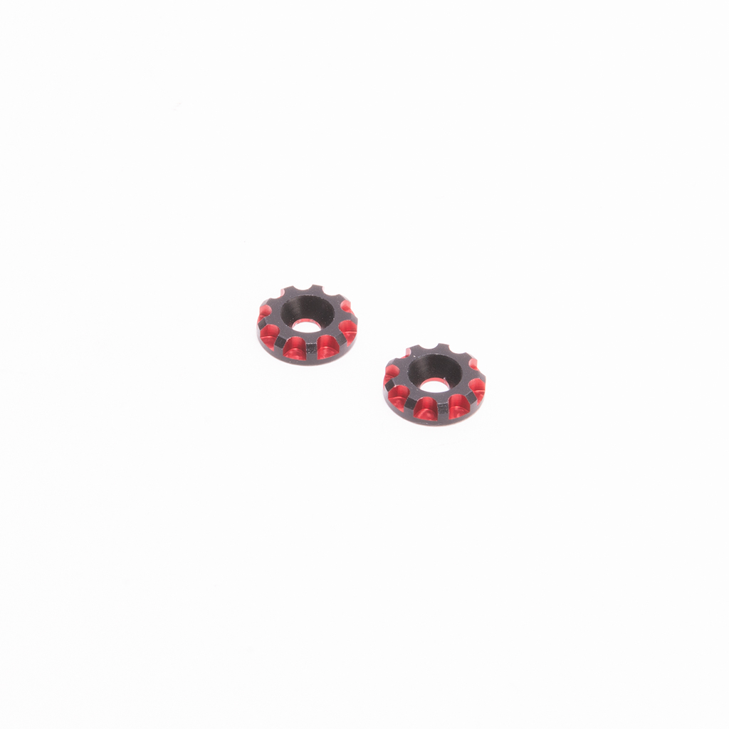 Aluminium Wing Washers 11.5mm - Black/Red (pr) MK5961BR