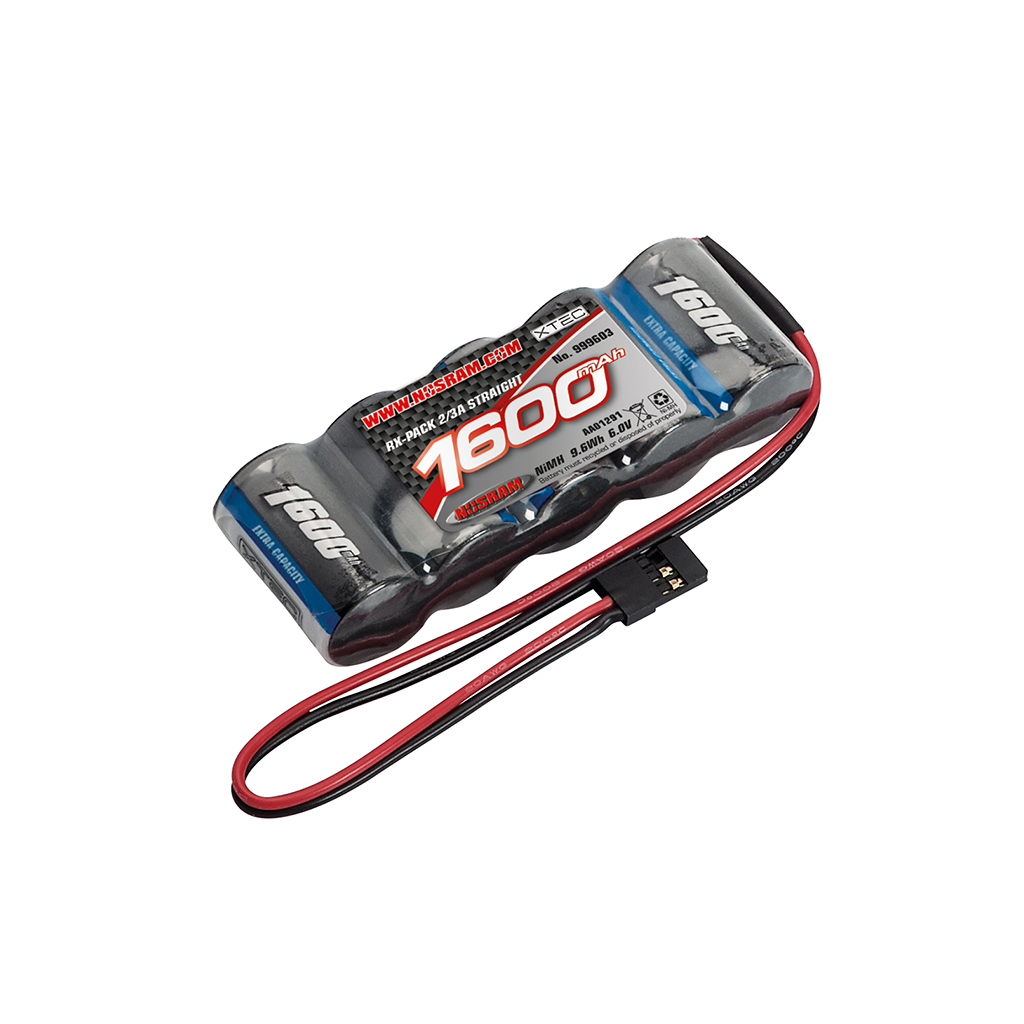 Xtec RX Pack Straight 2/3A NiMh-JR-6V-1600mAh NR999603