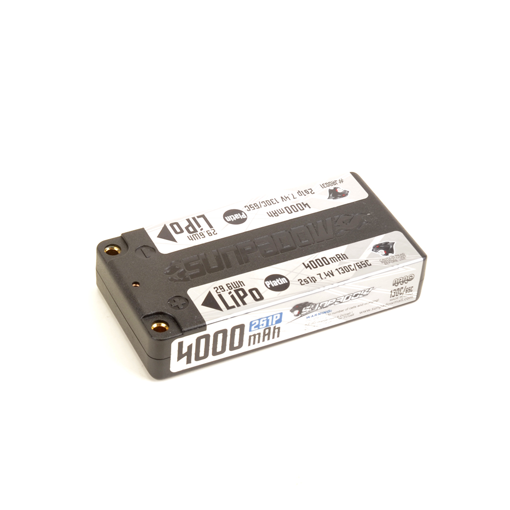 Sunpadow LiPo 4000-2S1P-7.4V-130C LP Shorty Platin SUJA0031