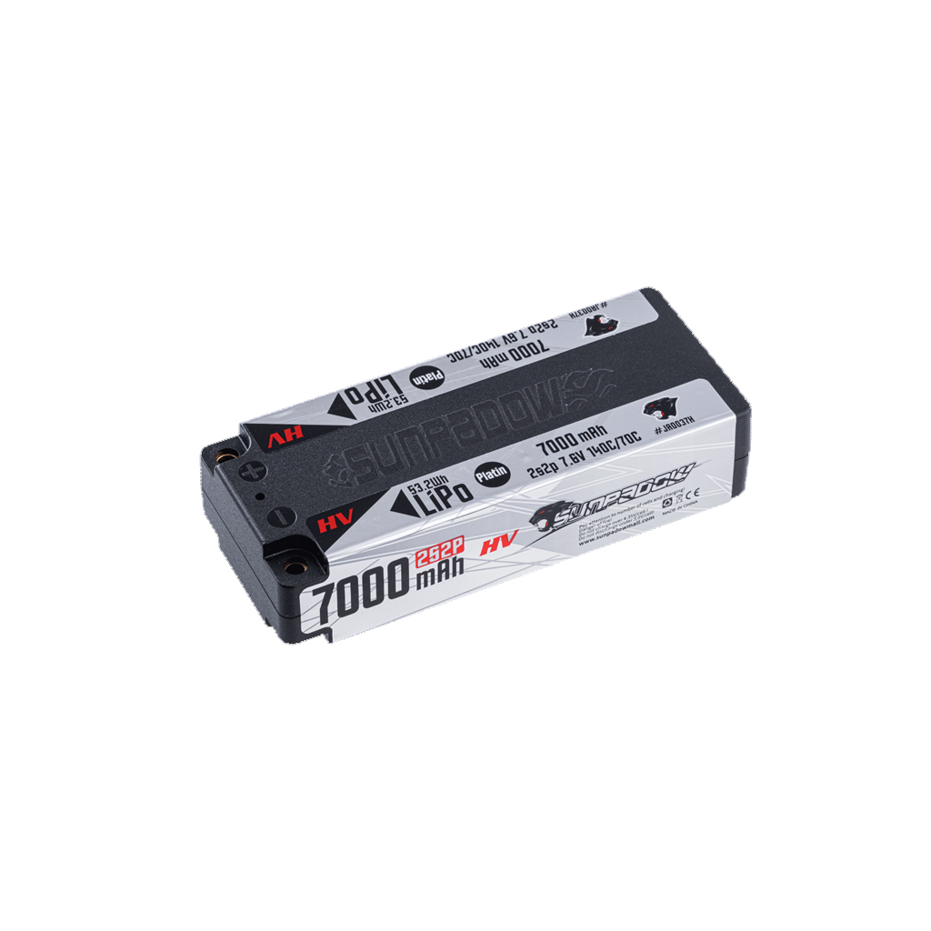 Sunpadow LiPo 7000 2S2P-7.6V-140C MidShorty Platin SUJA0037H