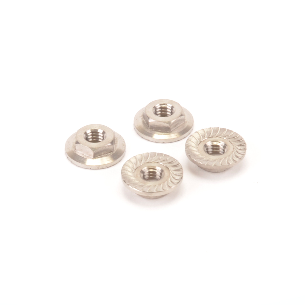 Titanium Low Profile M4 Serrated Nut (pk4) U7400