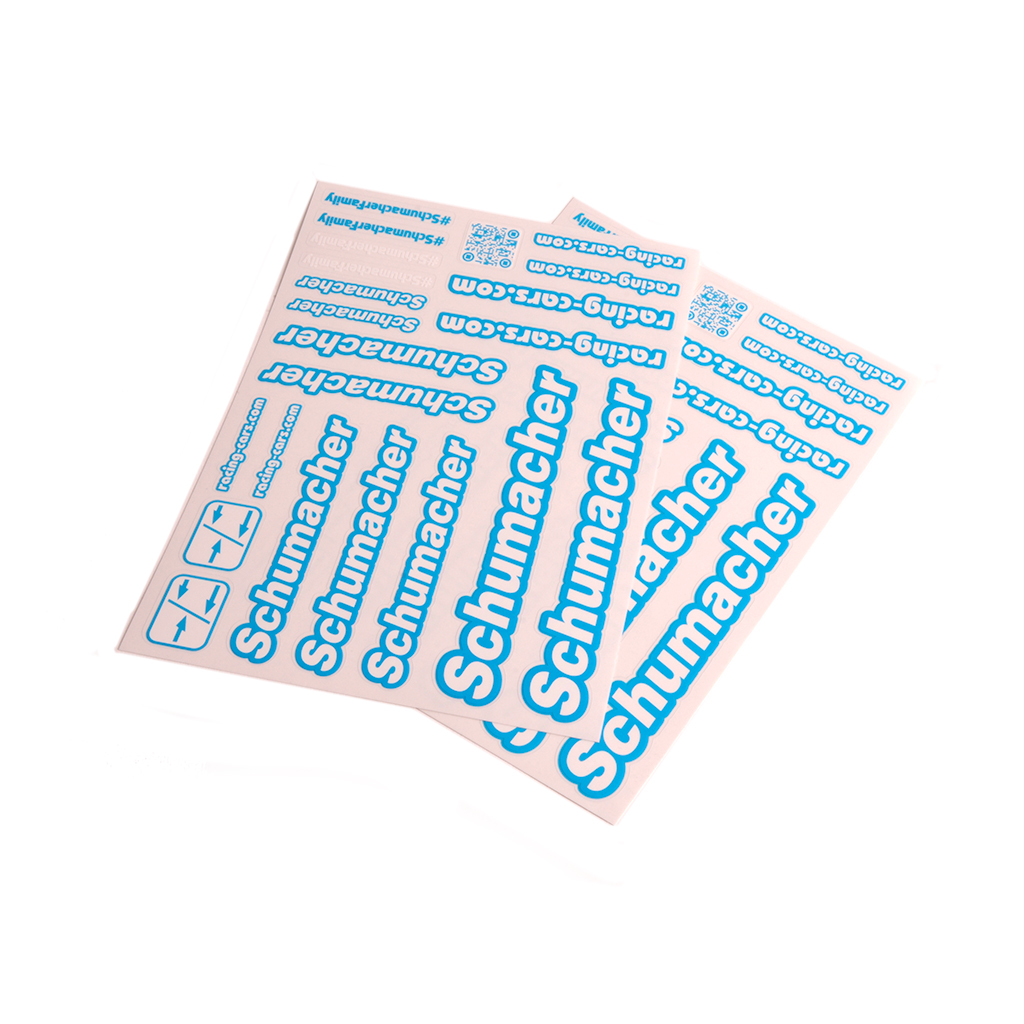 Schumacher Decal Sheet - Neon Blue - pk2 U8587
