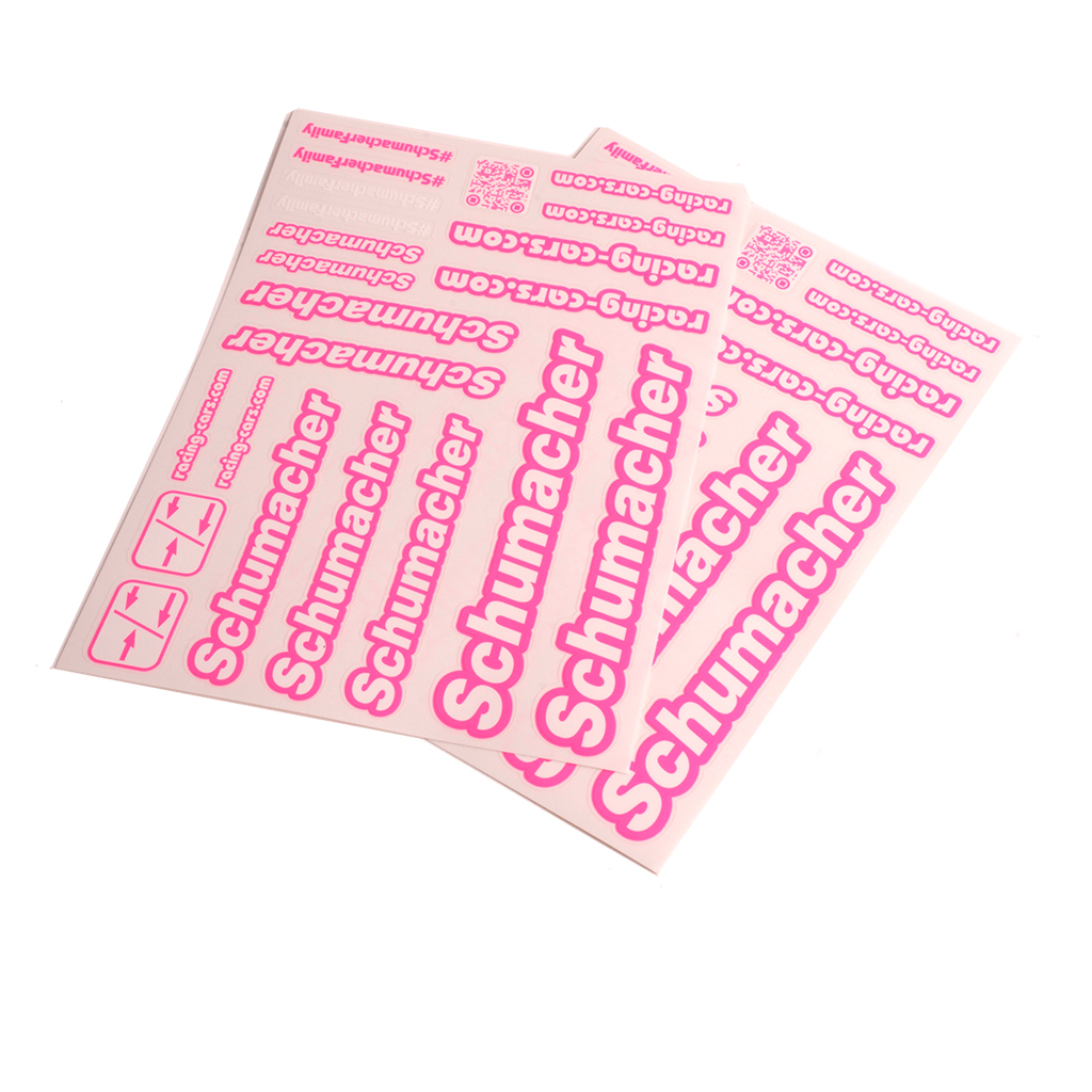 Schumacher Decal Sheet - Neon Pink - pk2 U8590