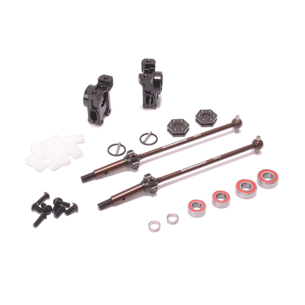 Option Alloy Rear Hub / CVD Assembly (-2mm) - L1R U8681