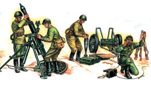 Zvezda    Soviet 120mm Mortar w/Crew