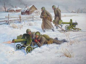 Zvezda    Soviet Machine-gun w/Crew (Winter Uniform)