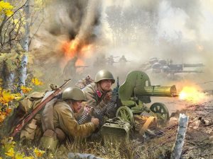 Zvezda    Soviet Machinegun Crew 1941                     