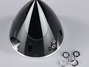 JP 102mm Black Spinner (with Aluminium Back Plate)