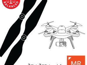 Master Airscrew 10x4.5 MR SL Propeller C Set x4 Red, Built in Nut for 3DR SOLO