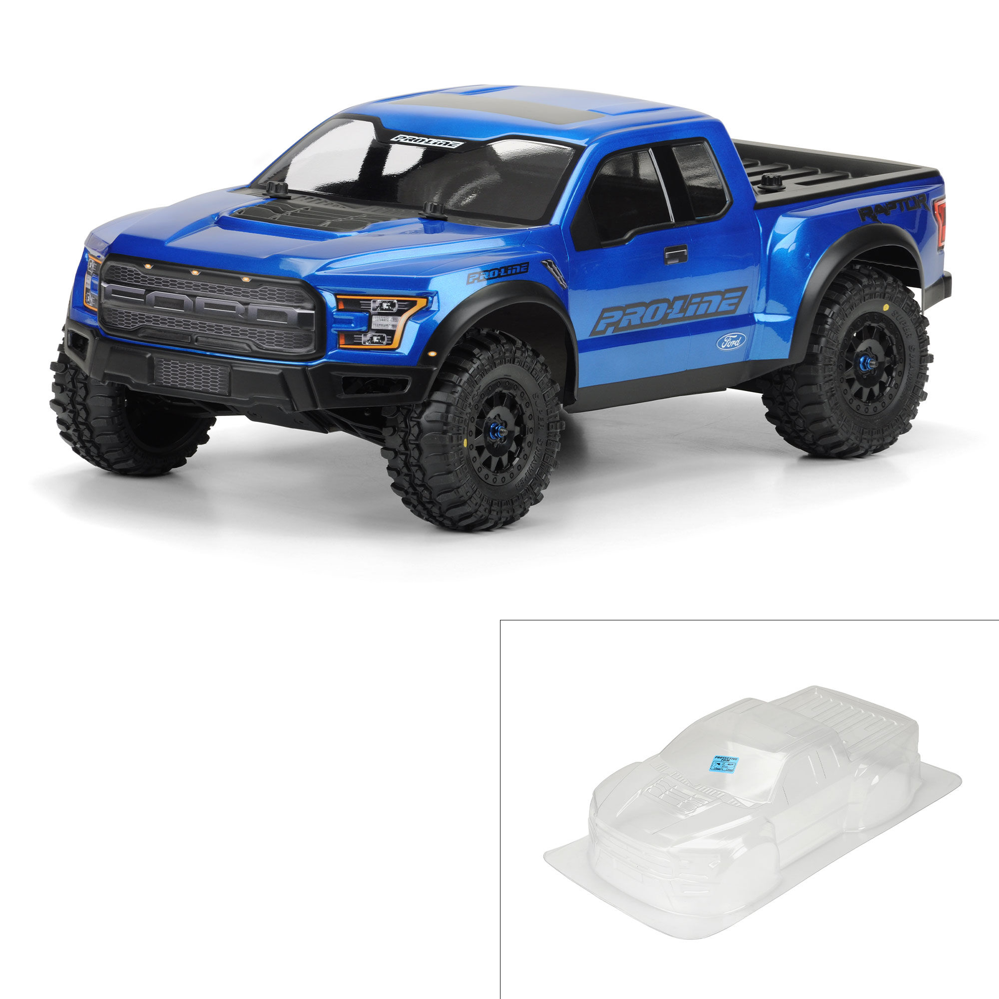 PRO 1/10 2017 Ford F-150 Raptor True Scale Clear Body: Short Cou