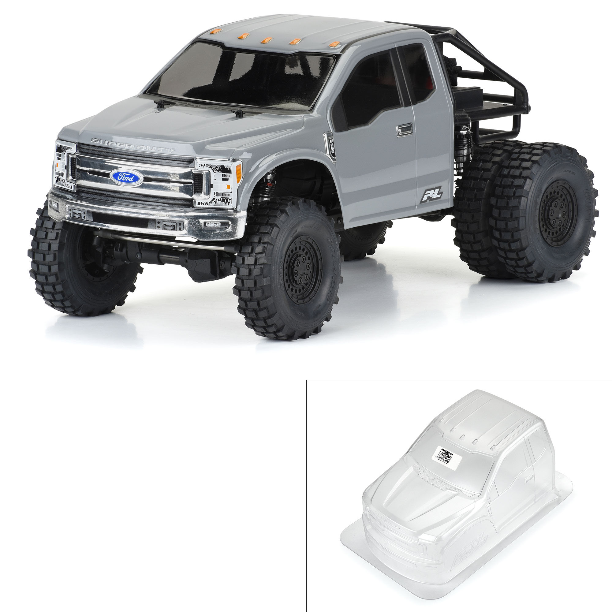 PRO 1/10 2017 Ford F-250 Super Duty Cab-Only Clear Body 12.3" WB