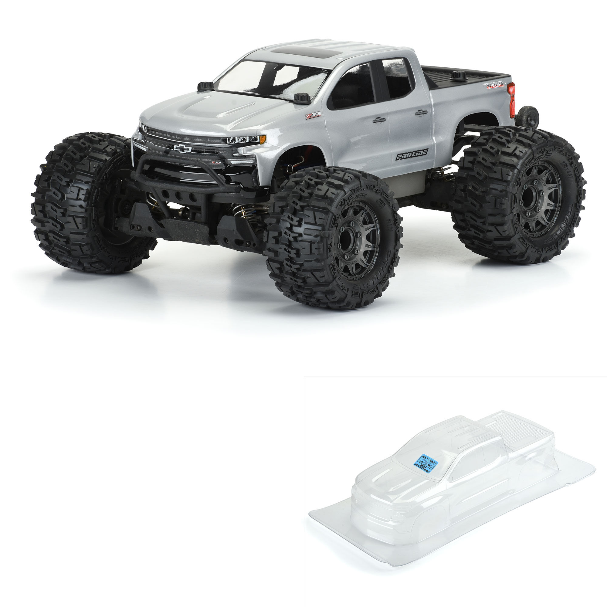PRO 1/10 2019 Chevy Silverado Z71 Trail Boss Clear Body: Stamped