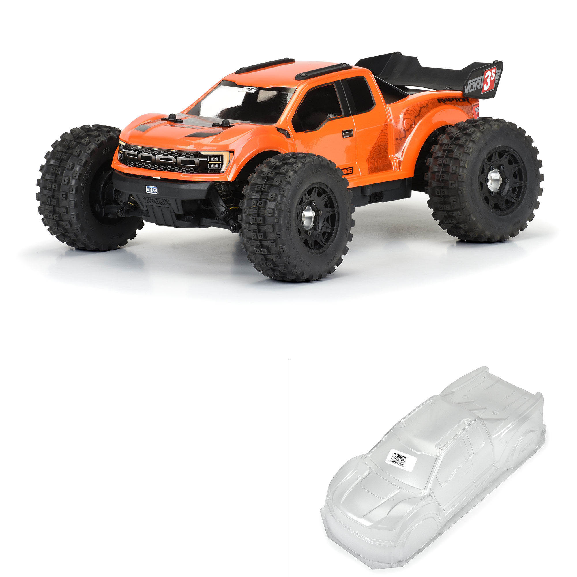 PRO 1/10 2022 Ford F-150 Raptor Clear Body: Vorteks