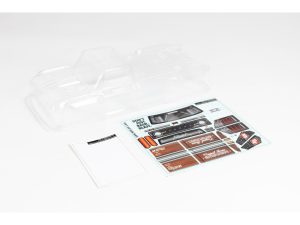 Arrma 1/10 Clear Body with Decals and Window Masks: OUTCAST 4X4 BL