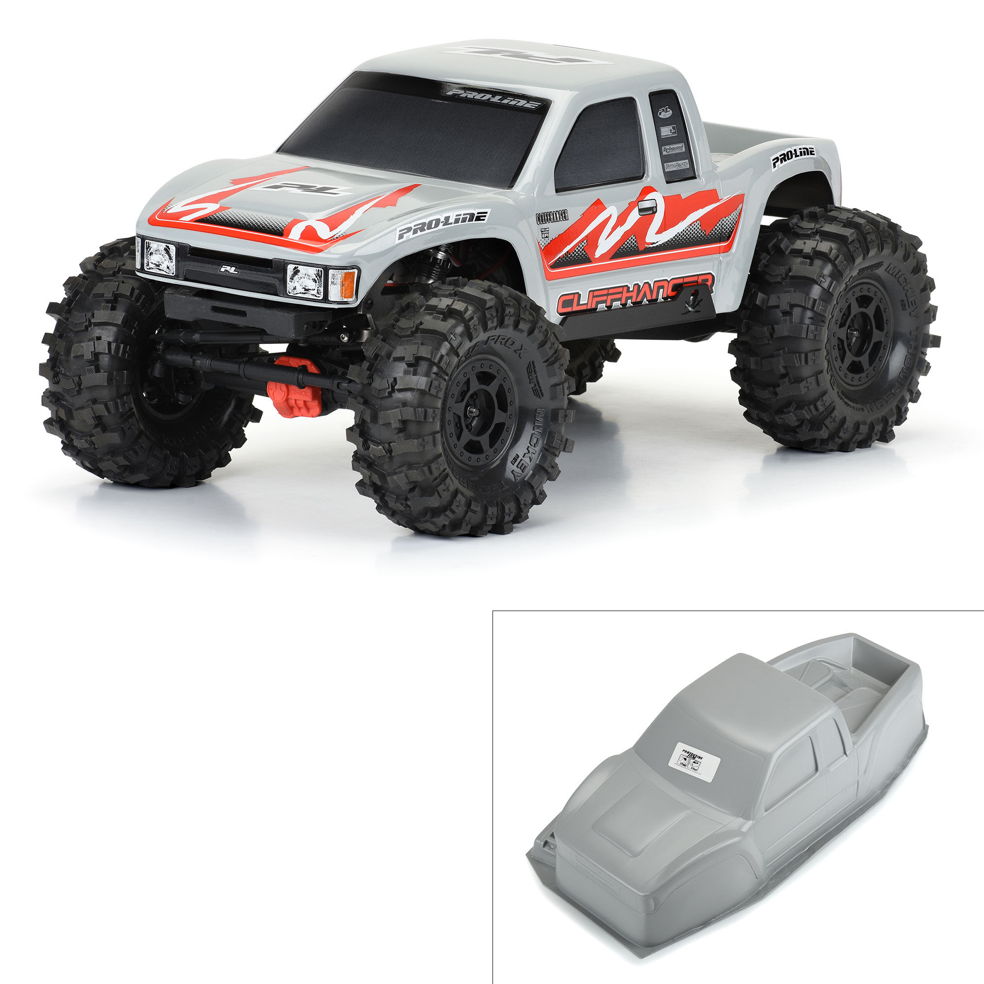 PRO 1/10 Cliffhanger HP Stone Gray Body 12.3" (313mm) Wheelbase