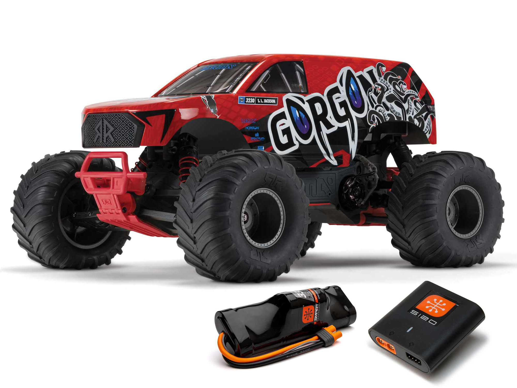 Arrma 1/10 GORGON MEGA 550 2WD MT with Battery & Charger Red