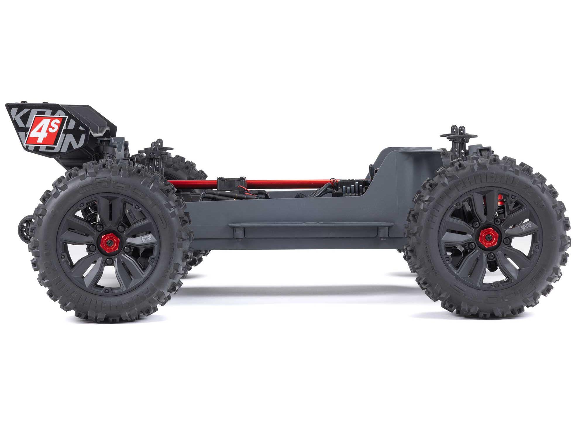 Arrma 1/10 KRATON 4S 4X4 BLX Centre Diff Speed MT (Red) - Image 7