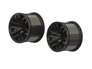 1/10 MT Front/Rear 2.8 Wheels, 14mm Hex, Black Chrome (2)