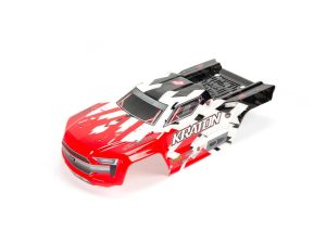 Arrma 1/10 Painted Trimmed Body with Decals, Red: KRATON 4X4 BLX