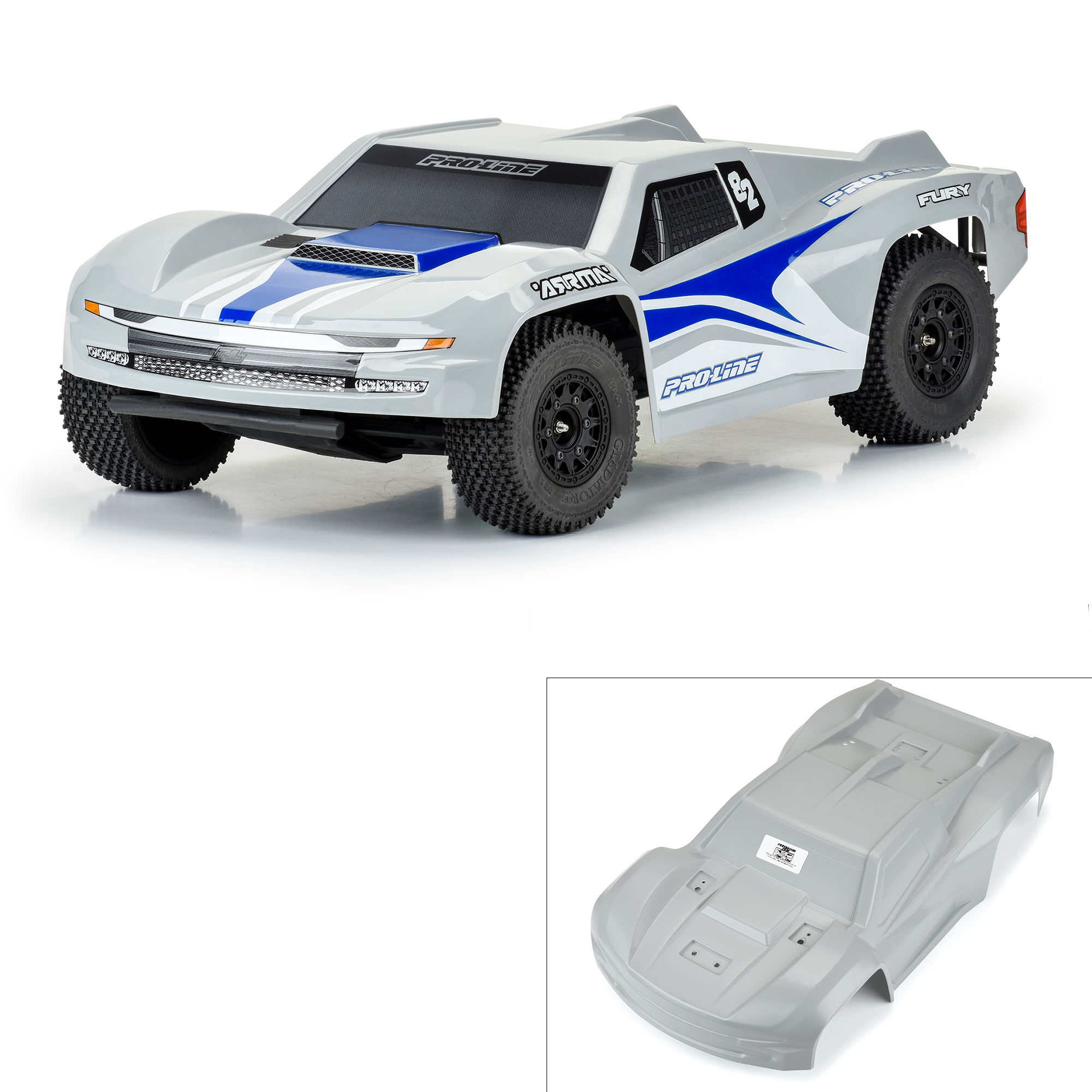 PRO 1/10 Pre-Cut Sector Tough-Color Stone Gray Body: Fury