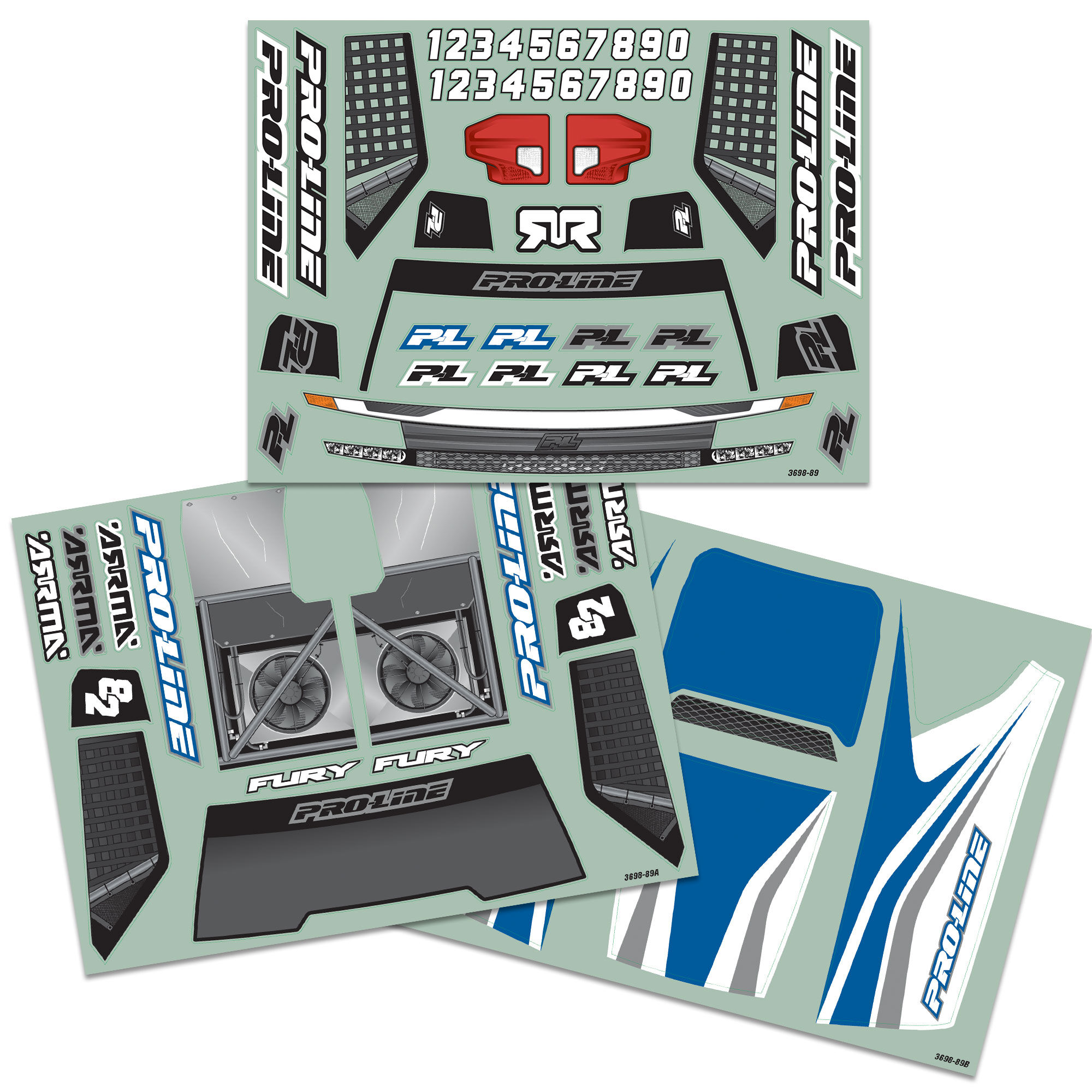 PRO 1/10 Pre-Cut Sector Tough-Color Stone Gray Body: Fury - Image 6