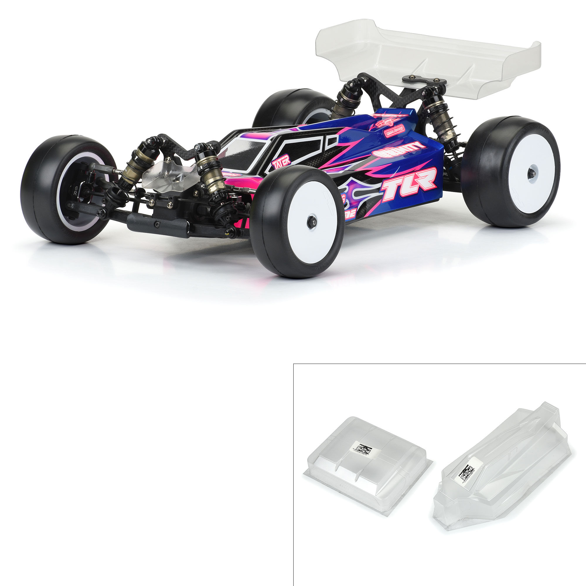 PRO 1/10 Sector Light Weight Clear Body: TLR 22X-4