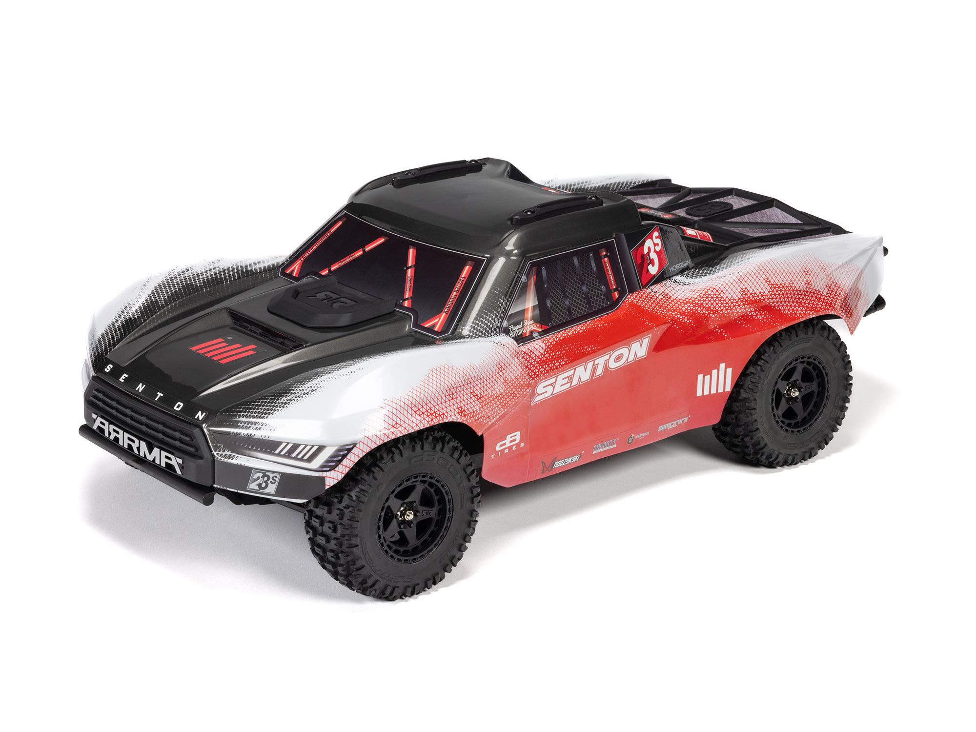 Arrma 1/10 SENTON 223S BLX 4X4 SCT RTR with DSC Red/Gunmetal - Image 4