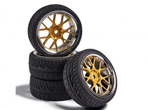 Carson 1:10 Wheel Set Y-Design2 (4) gold/chrome