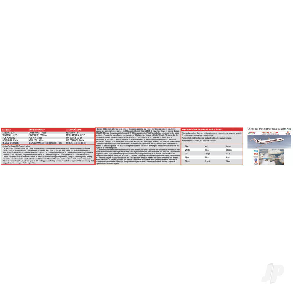 Atlantis Models 1:135 Convair 990 Jet Airliner - Image 5