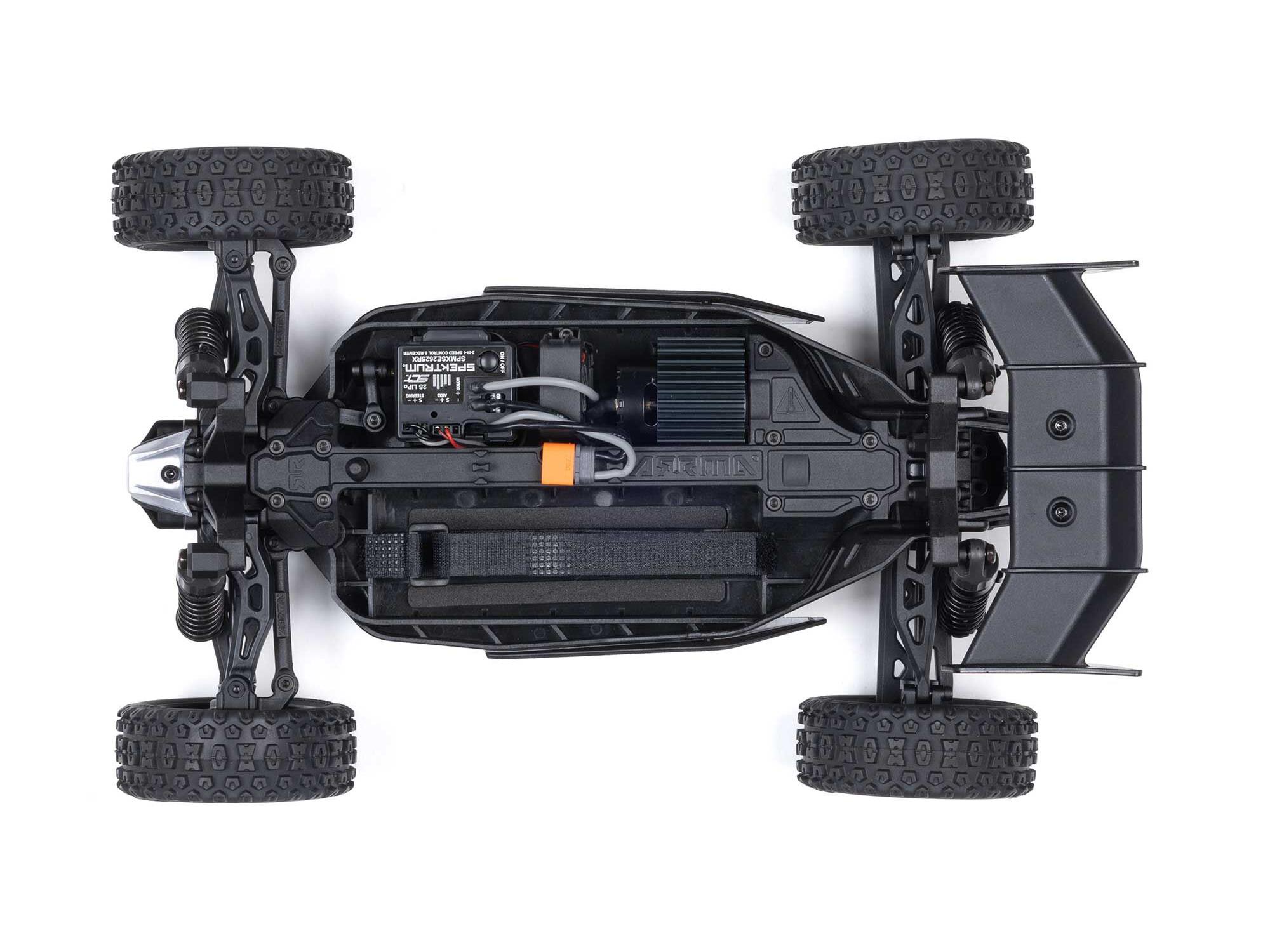 Arrma 1/14 TYPHON GROM MEGA 4X4 Buggy with Battery & Charger Blue - Image 11