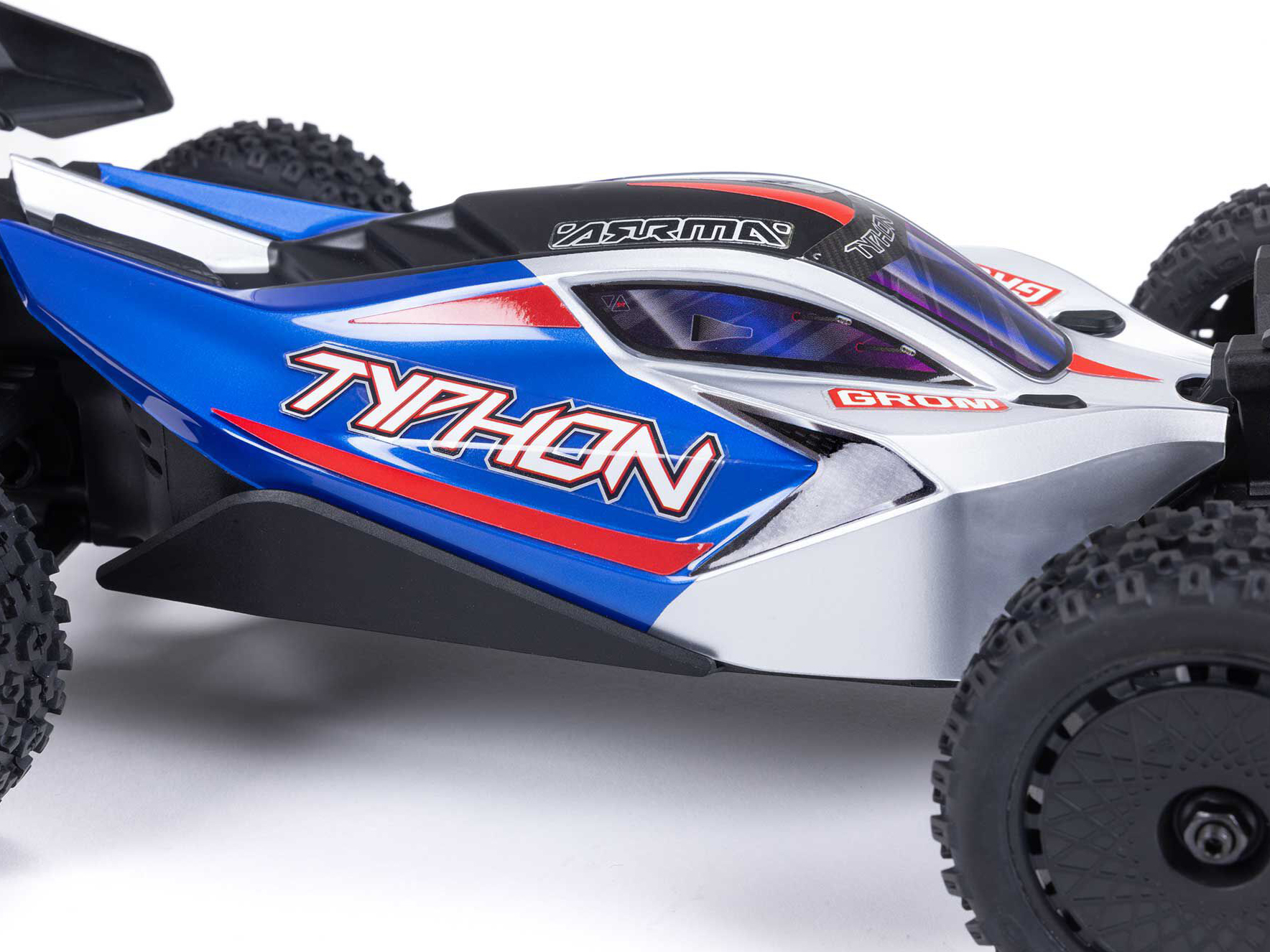Arrma 1/14 TYPHON GROM MEGA 4X4 Buggy with Battery & Charger Blue - Image 21